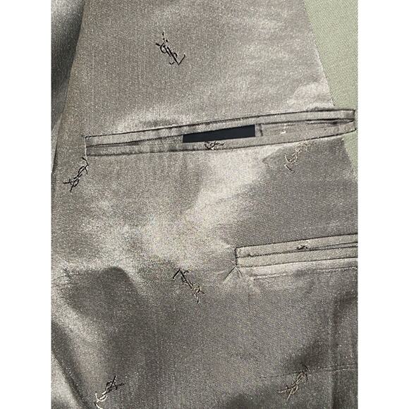 YSL Men’s Double Breasted Blazer 44W Designer Wool Sport Coat Yves Saint Laurent - Picture 7 of 12